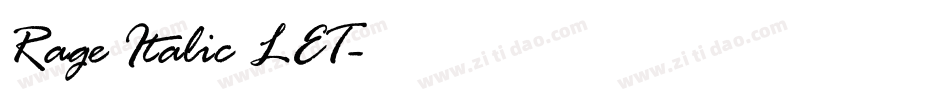 Rage Italic LET字体转换